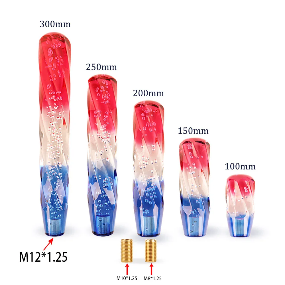 

10 15 20 25 30cm Car Blue Crystal Resin Gear Shift Knob Bubble AT MT Auto Manual Stick Gear Shifter Stick Gear Shift Knob