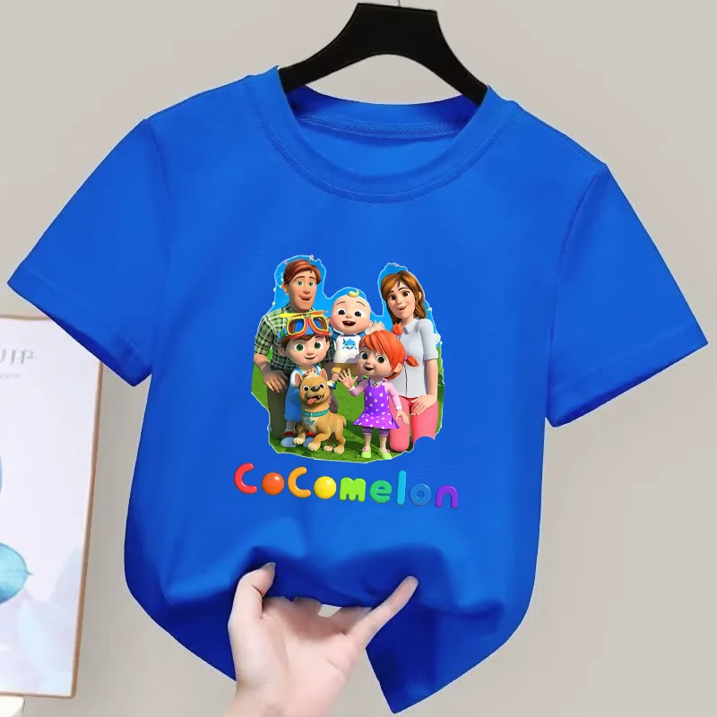 Cocomelons, ropa de verano para niños, camisetas bonitas para niños y niñas, camiseta con estampado gráfico de dibujos animados de Anime, camiseta de moda para niños, camisetas para niños, regalos