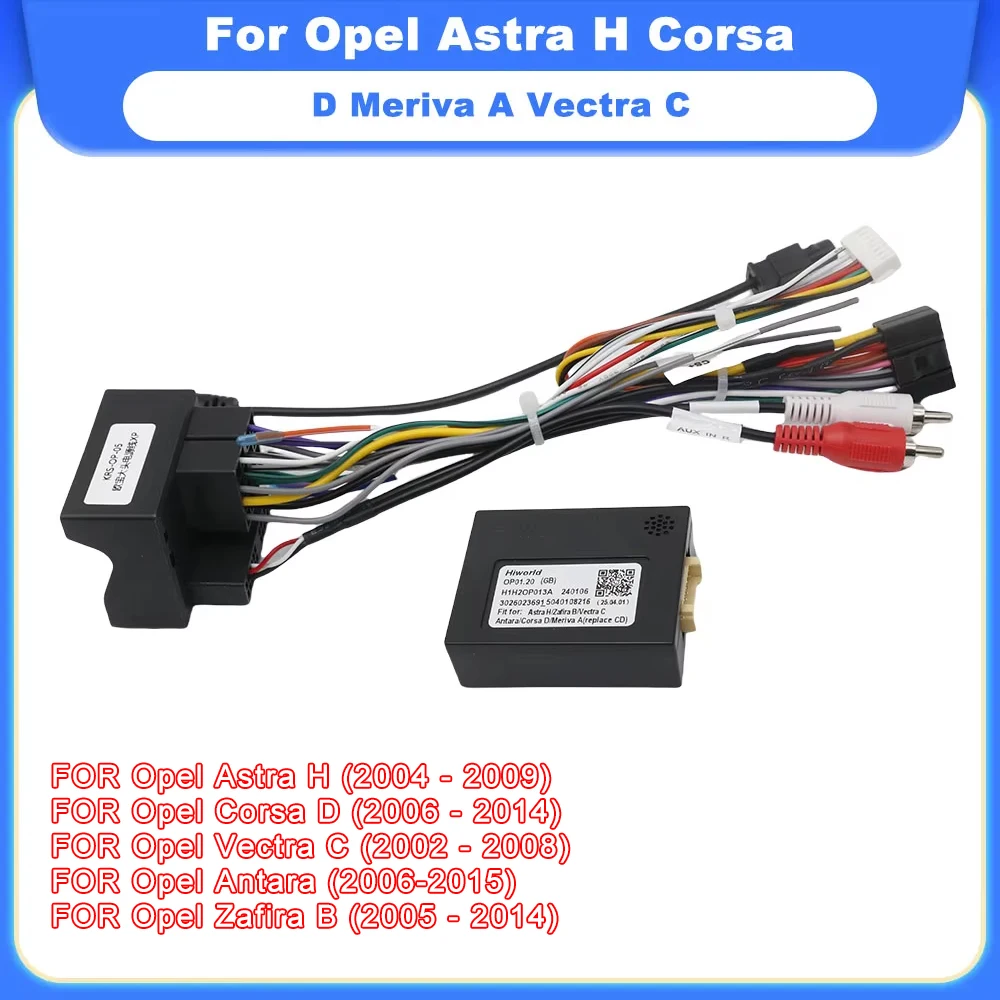Arnés de cableado decodificador CANBus, adaptador de Cable de conector de bloqueo cuádruple de 16 pines para Opel Astra H Corsa D Meriva A Vectra C