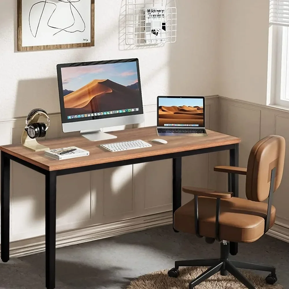 Computer Desk 30X60 INCH DESK, MODERN MINIMALIST STYLE DESK, DESK STURDY WRITING WORKSTATION FOR HOME OFFICE - WALNUT