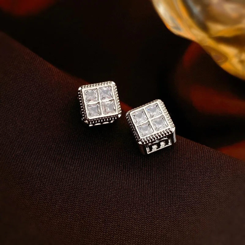 

Silver Needle Zircon Fold Butterfly Stud Earrings Simple Fashion Small Fresh Temperament Ear Clip Magnetic Therapy Health 2025