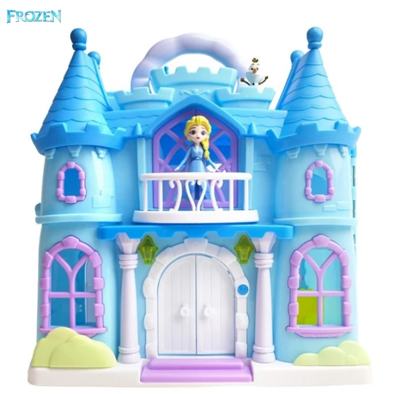 Frozen Elsa Olaf animation peripheral creative cartoon simulation castle building scene children's play house toy holiday gift