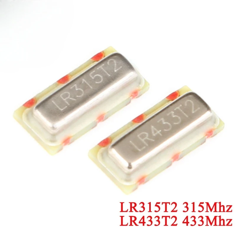 10Pcs original genuine surface mount crystal oscillator LR315T2/LR433T2 315/433Mhz acoustic surface resonator