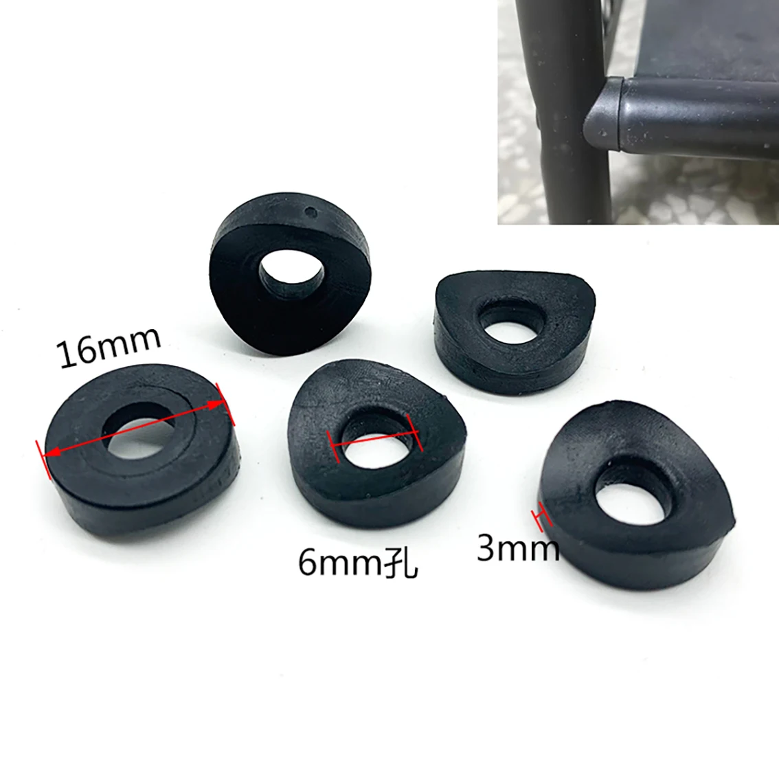 1PCS Round Tube Plastic Duckbill Curved Duckbill Gasket Black/gray/white Office Chair Wardrobe Table Leg Accessories