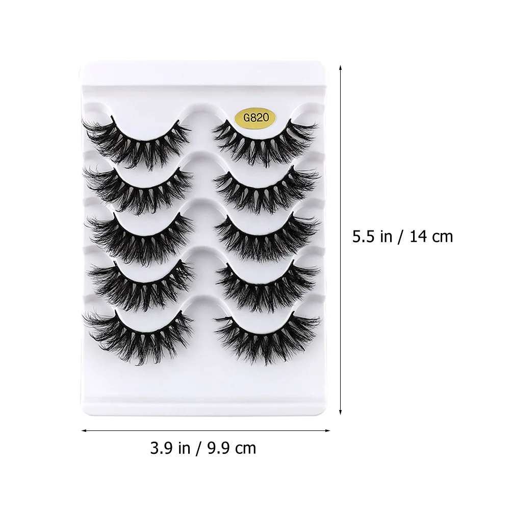 5Pairs Eyelashes Professional Lash Extension Supplies for Salon Artists Eye Lashes Fake Lashes Party Eyelashes