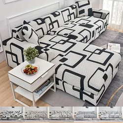 Geometric Sofa Covers for Living Room Elastic Corner Couch Cover Sectional Corner L Shaped Chaise Longue Slipcover Funda De Sofá