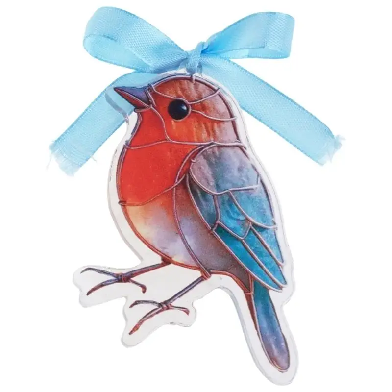 E8BD Elegant Acrylic Sea Glass Bird Pendant For Decorators Peaceful Interior Setting