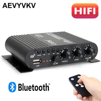 Home HIFI Amplifier 2.1 Channel LP-838 USB Bluetooth 5.0 Audio Amplifiers Car Amp Support USB Input  for 4-8 Ohm Speakers DC12V