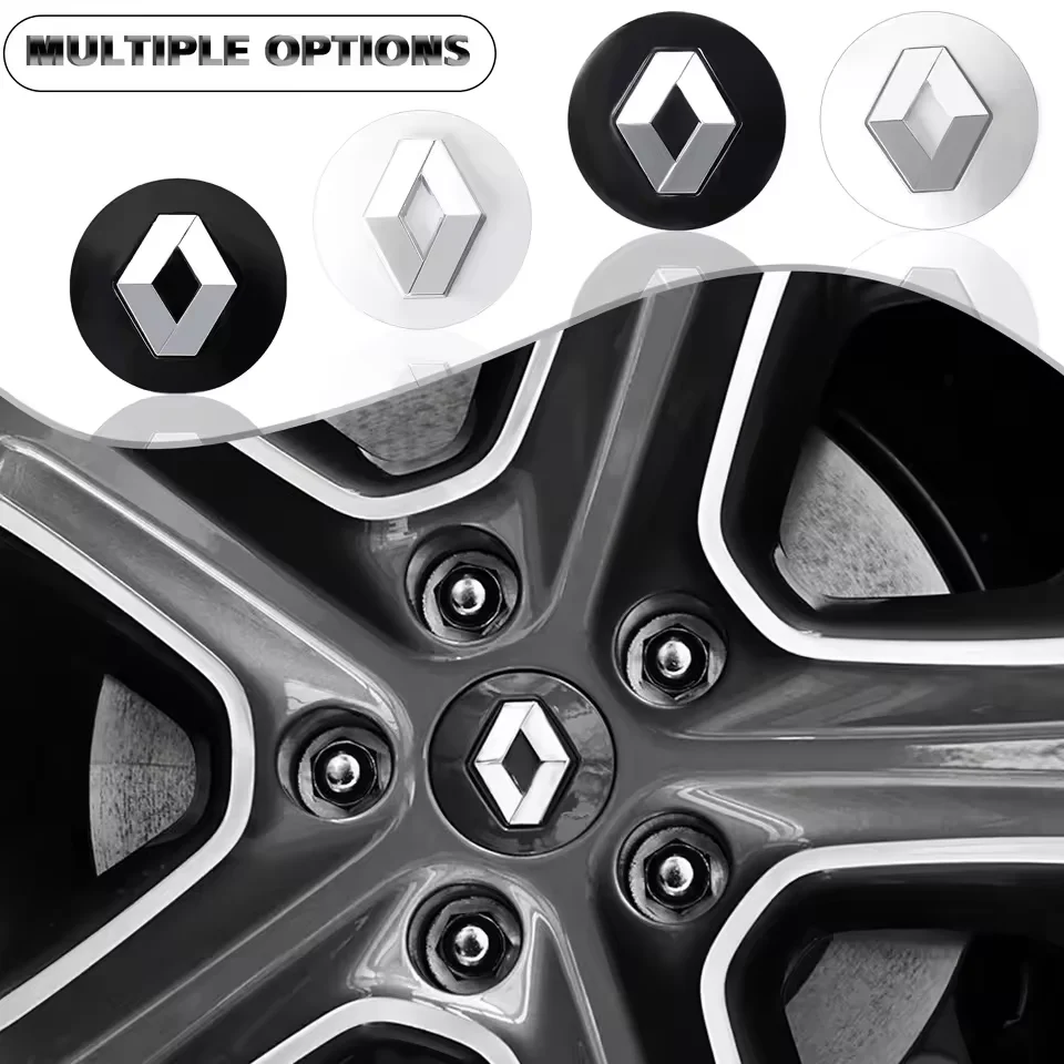 4PCS Car Wheel Center Cap 56mm/60mm Hub Badge Rims Cover Logo for Renault Megane 2 3 Clio 4 Trafic Captur Kangoo Zoe - Set of 4 view 4