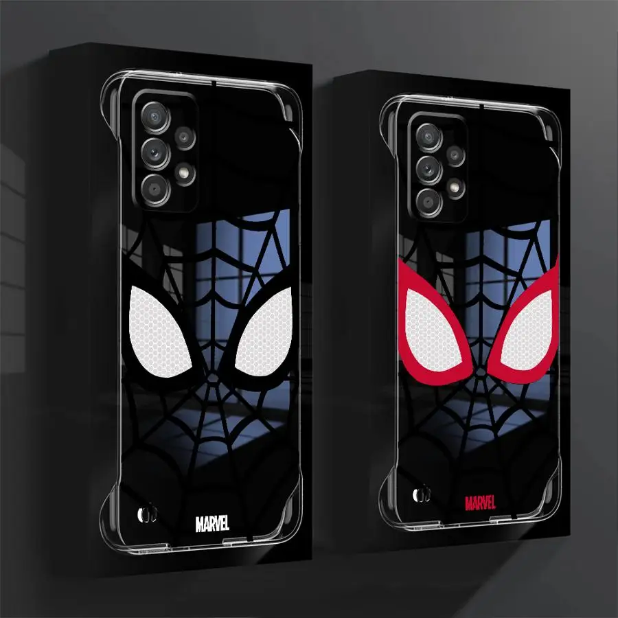 Marvel Sipider Man Phone Case for Samsung Galaxy A15 A54 A55 A12 A24 A33 A34 A52 A53 A23 A51 A14 Transparent Cover