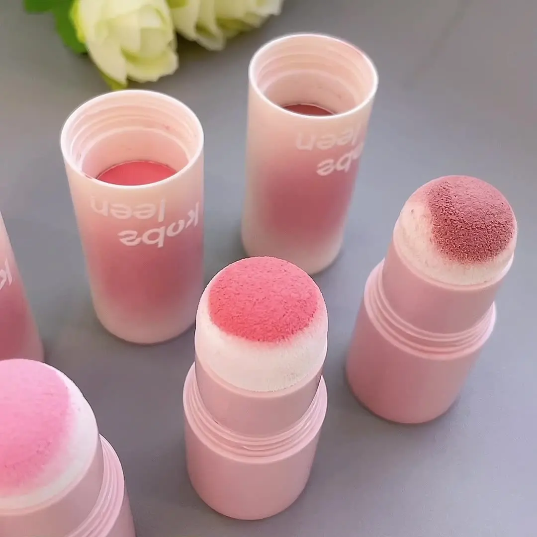 Yuan Qi BOOM Blush Stick ไม้ทาแก้มสีขาวแบบเกาหลีสำหรับเด็กผู้หญิงที่มีความอิ่มตัวสูงอย่างเป็นธรรมชาติ