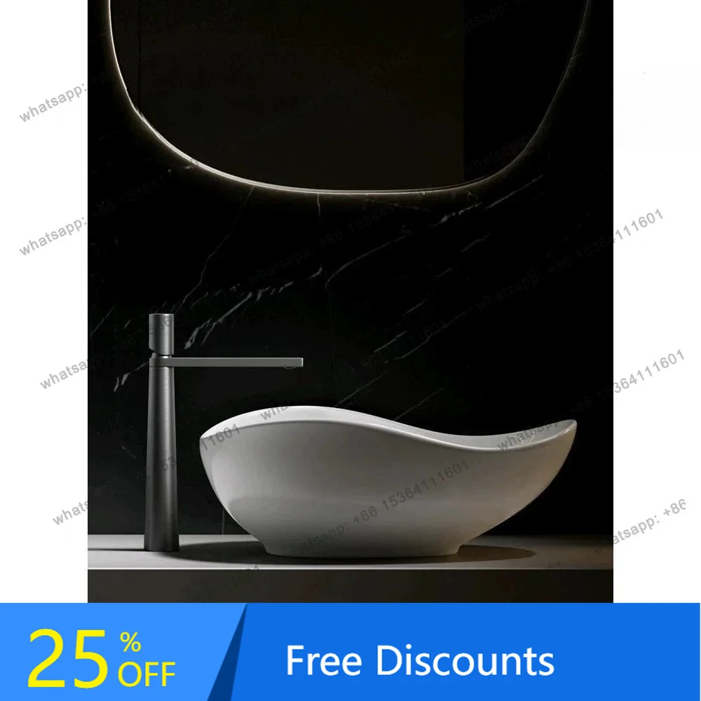 

LL German high-end ceramic stage basin art hotel washbasin hand washing to deepen washbasin creative modeling