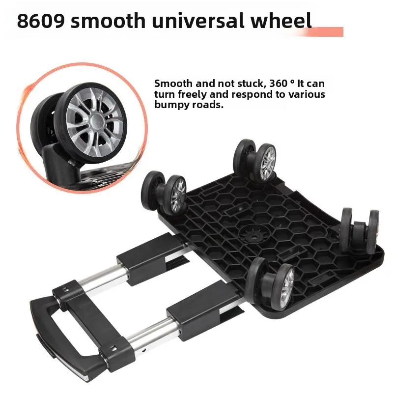 Aluminiumlegierung Studenten-Trolley mit Handgriff und Universalrädern, tragbarer, faltbarer Handgepäckwagen