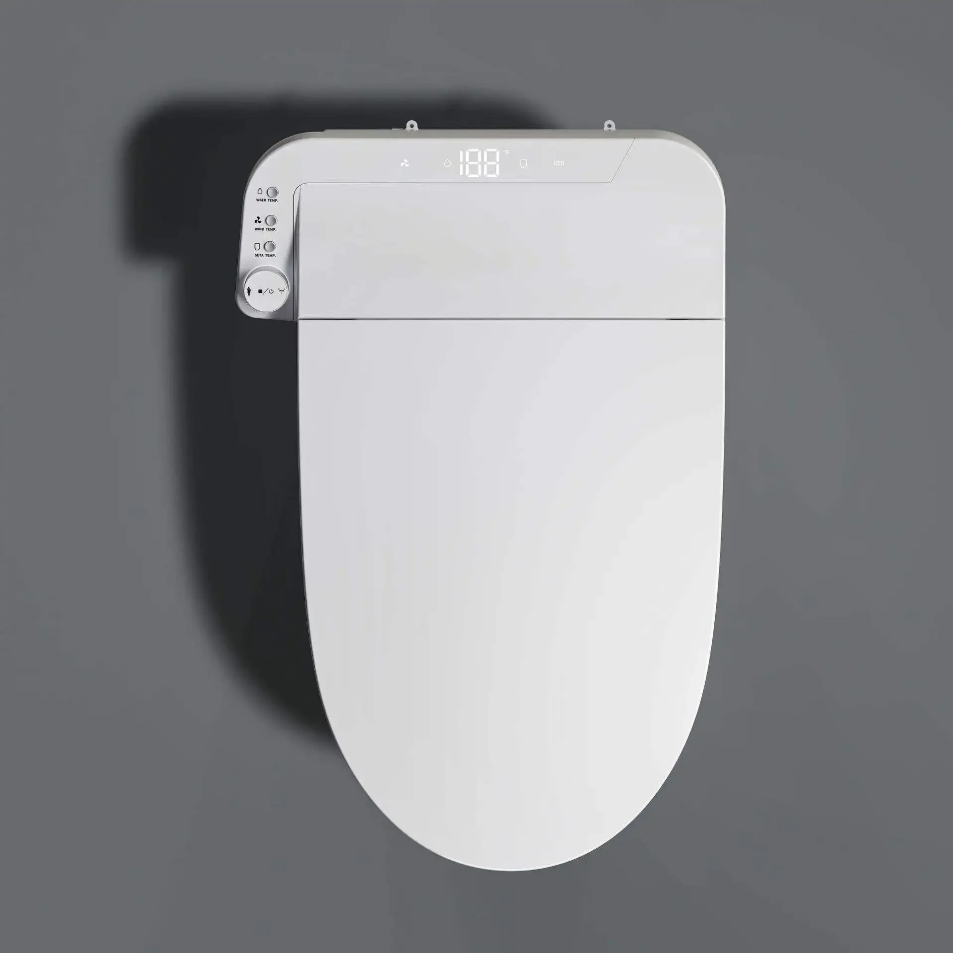 Ceramic Smart Toilet Modern Automatic Seat Heating Siphon Flush P-Trap Intelligent Sanitary Ware Square Commode Toilet