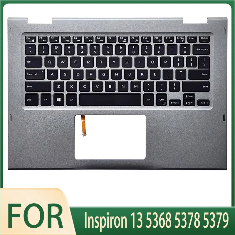 teclado original eua la para inspiron 13 5368 5378 5379 0jchv0 laptop apoio para as maos tampa superior com substituicao retroiluminada novo 01