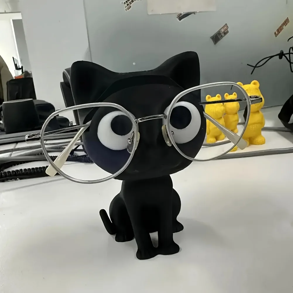 Soporte para gafas de gato impreso en 3D: lindo organizador de escritorio, regalo festivo perfecto para escritorio y decoración del hogar.
