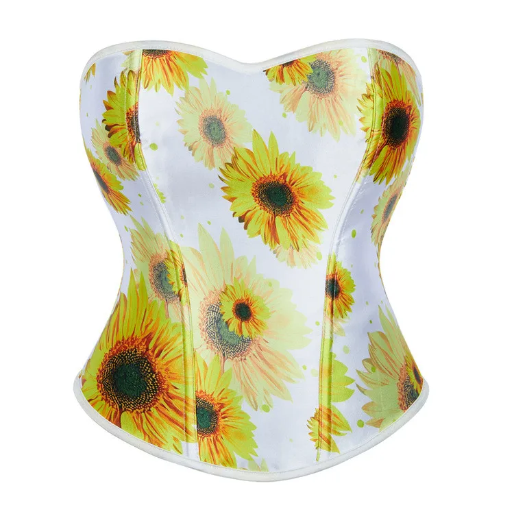 Women Gothic Strapless Underbust Corset Waist Trainer Slimming Bustiers Lingerie Shapewear Bones Basques Body Shaper