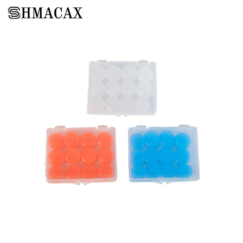 

12pcs Ear Plug Reusable Silicone Wax Earplugs Swimming Moldable Earplugs Noise Reduction Cancelling Sleeping Protection