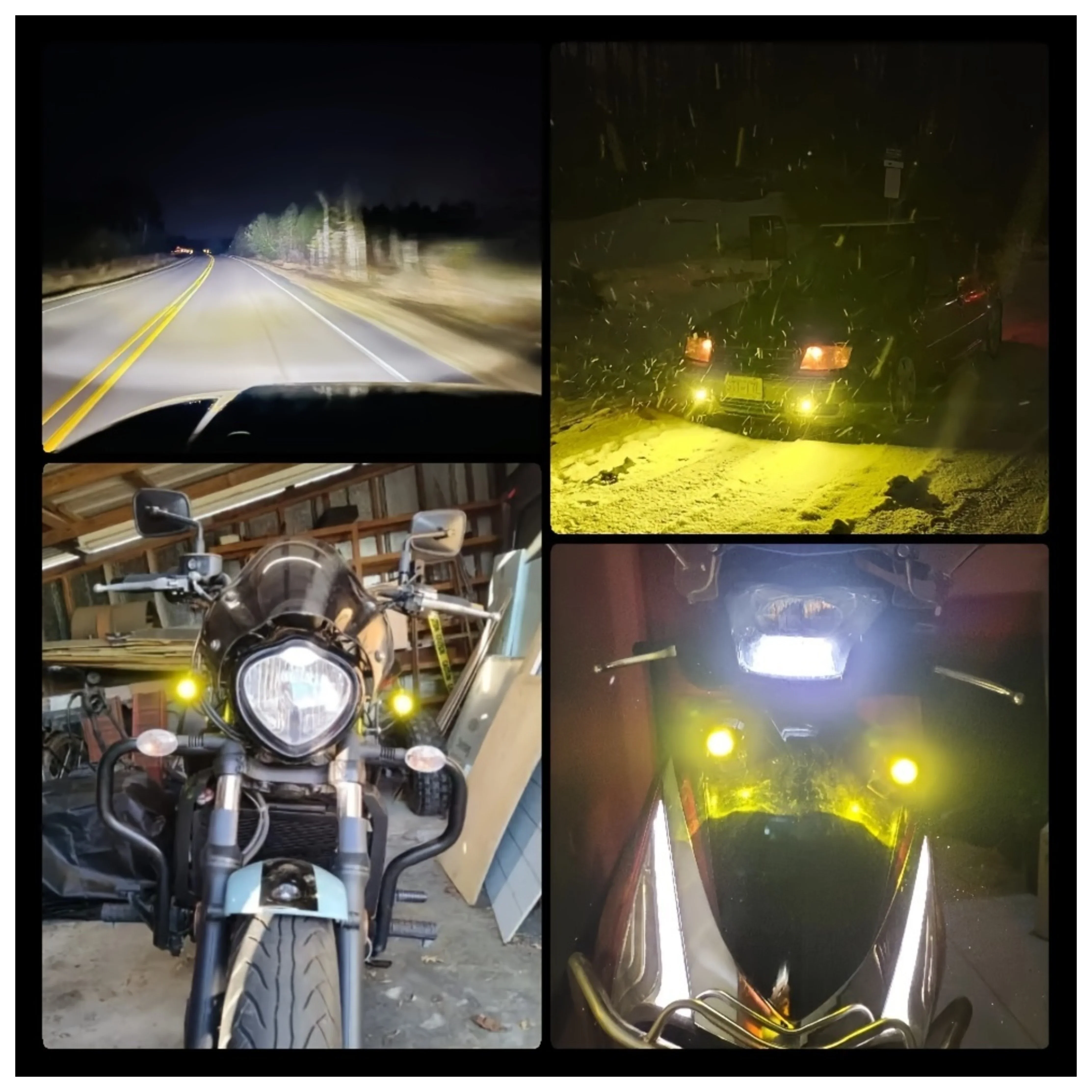 Heyword Motorcycle LED Auxiliary Spotlight Two Tone Motorcycle LED Exterior Motorcycle Light ATV Scooter Driving Light