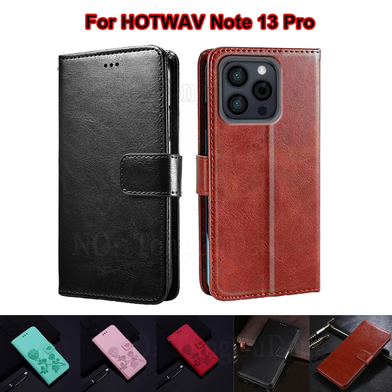 

Vintage Leather Case For HOTWAV Note 13 Pro Coque Magnetic Book Stand Wallet Capas Phone Cases For HOTWAV Note 13 Pro Flip Cover