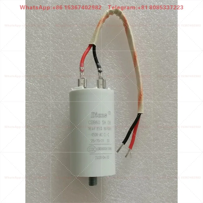Condensador de arranque CBB60 SH, 10 Uds., 1/2/3,5/4/6/7/8UF, 450V/500V, con tornillo para accesorios de equipos eléctricos de motor