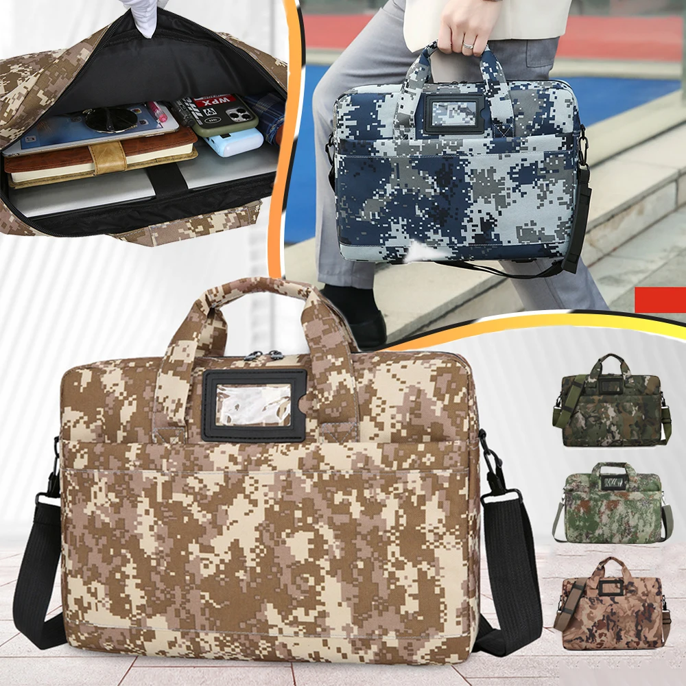 Tactical Computer Bag Men's Camouflage Document Handbag Shoulder Messenger Pack Stylish Waterproof Pouch Case  Outdoor Equipment