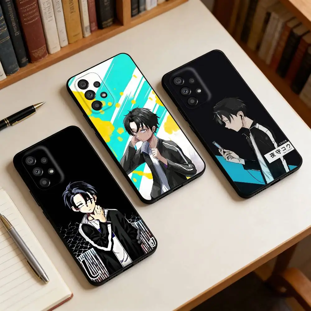 

K-Kou Y-Yamori C-Call of the night For Samsung Galaxy A13,A21s,A22,A31,A32,A52,A53,A71,A80,A91 Soft Black Cover