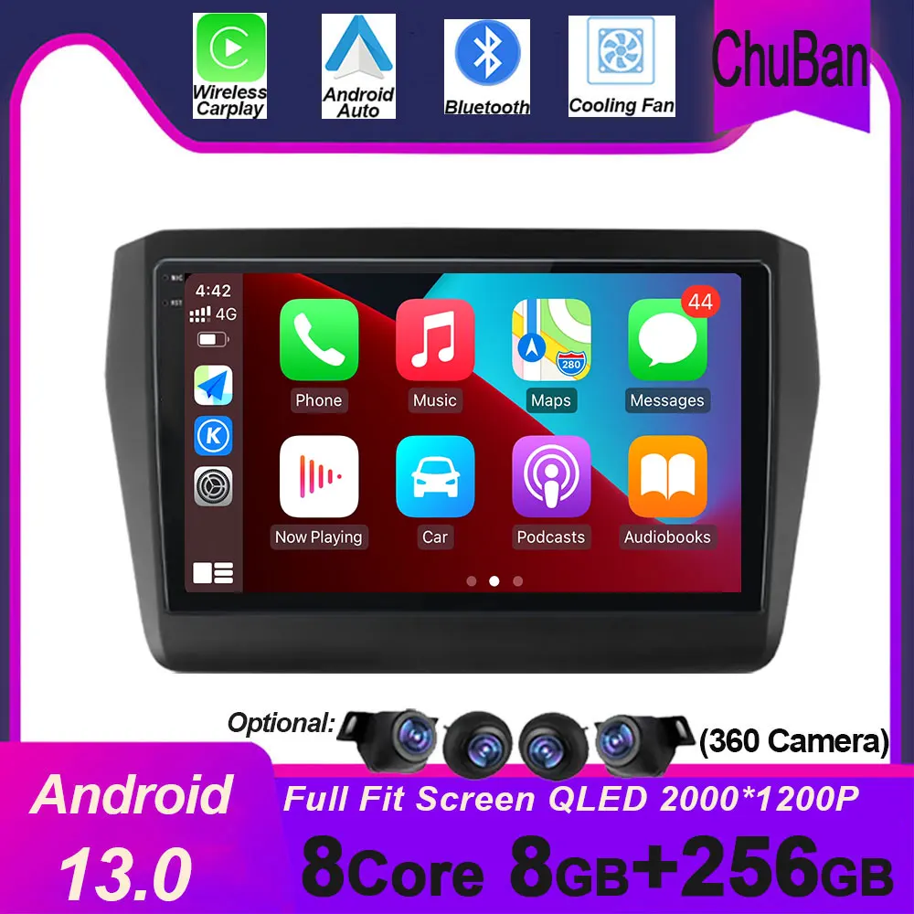 

Wireless CarPlay Android 13 Car Video Player Touch Screen for Suzuki Swift 2016 - 2020 Multimedia Player IPS QLED