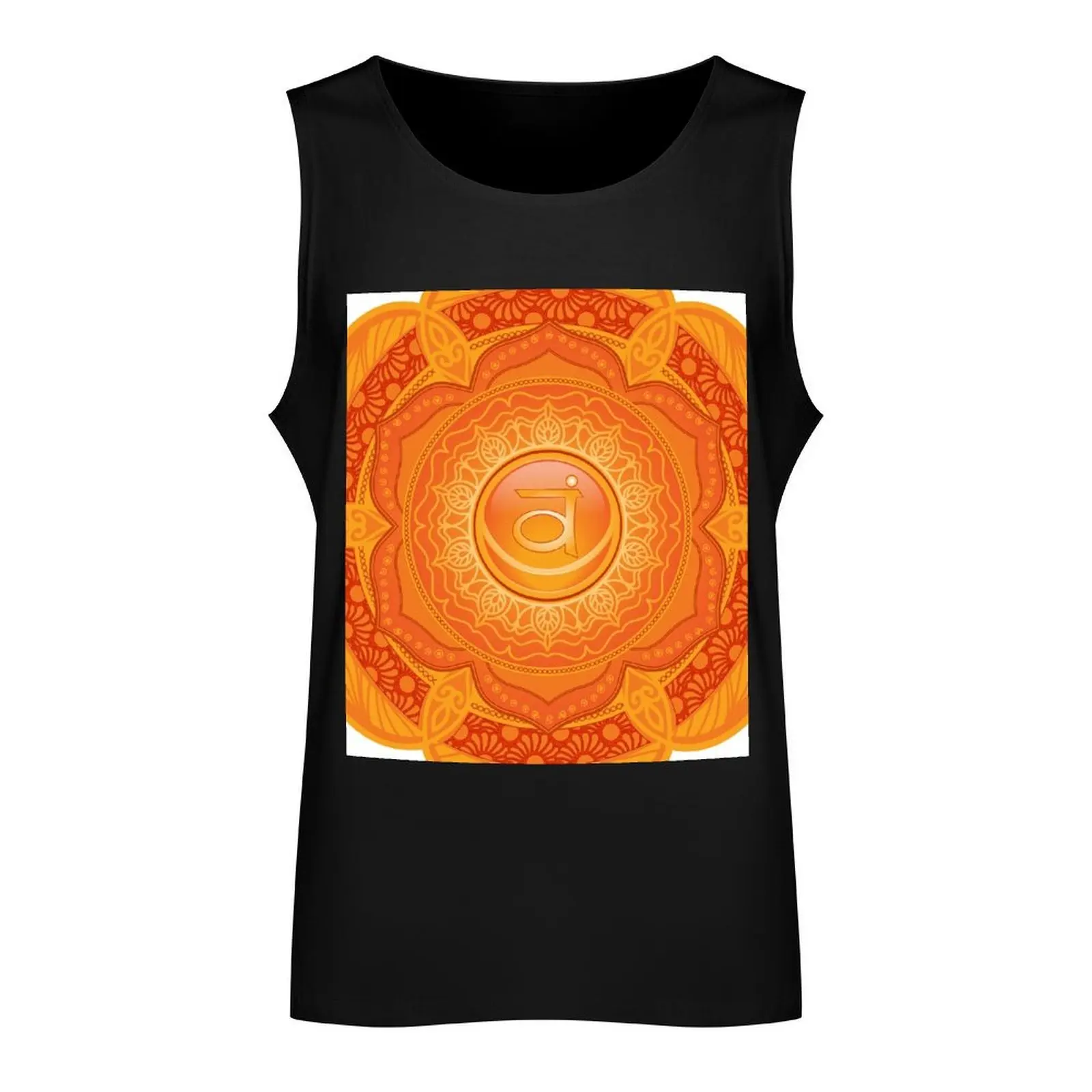 Sacral Chakra Mandala - 07 Tank Top gym clothing men male top Men sleeveless tee Men's cotton t-shirt