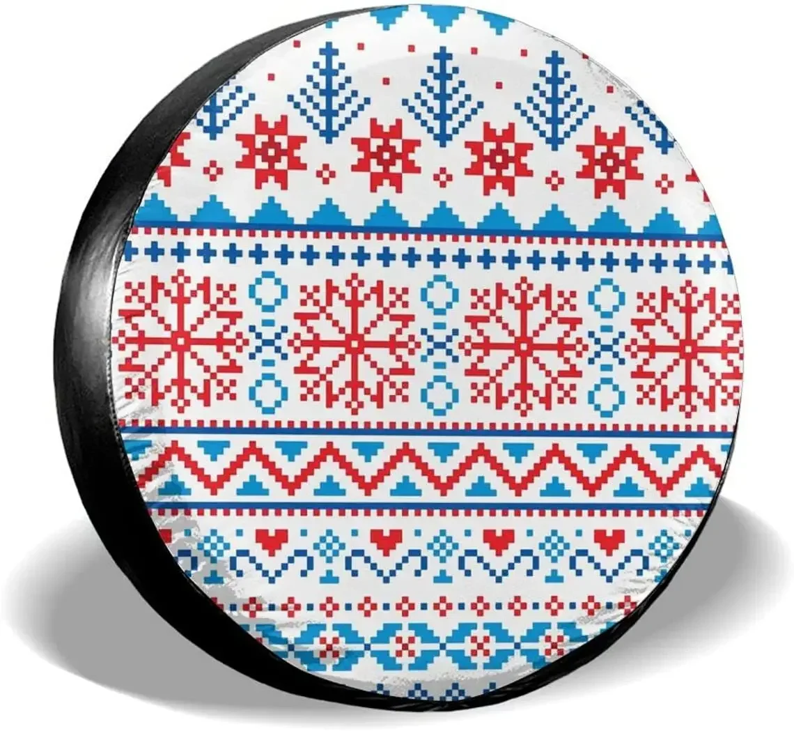 Funny Winter Christmas Style Spare Tire Cover Universal Fit for  Trailer RV SUV Truck Wrangler Travel Trailer And Many Vehic