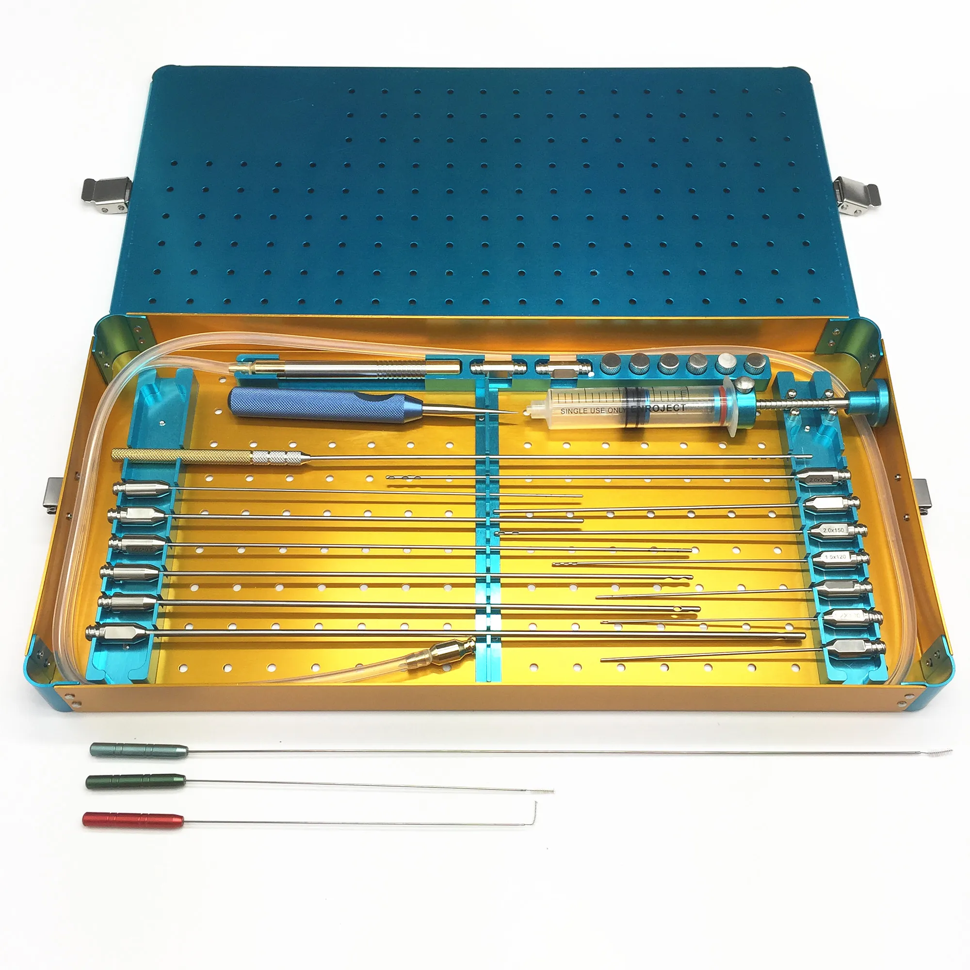 Cosmetic Tools Fat Cannula Kit Box Stem Cell Lipo Fat Transfer Liposuction Metal Box Fat Cannula Kit Liposuction Tools