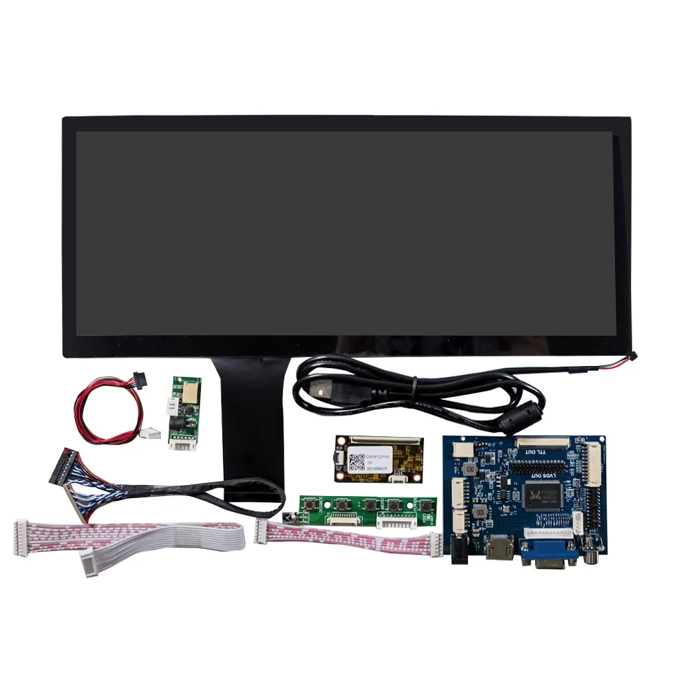 12.3 بوصة Lq123k3lg01 1280x480 شاشة Lcd بار شاشة Lcd تعمل باللمس مع لوحة عكس Hd-Mi Vga Av1 Av2