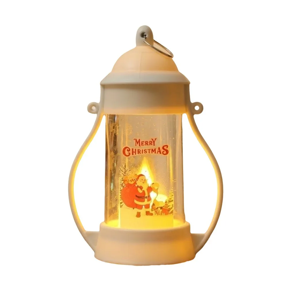 Portable Santa Claus Christmas Lantern Durable Glowing Christmas Wind Lamp Snowman Elk Desktop Christmas Lamp Table Ornaments