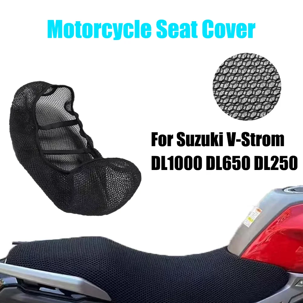 For Suzuki V-Strom VStrom DL1000 DL650 DL250 DL 1000 650 250 Motorcycle Mesh Seat Cover Non-Slip Insulation Breathable Cushion