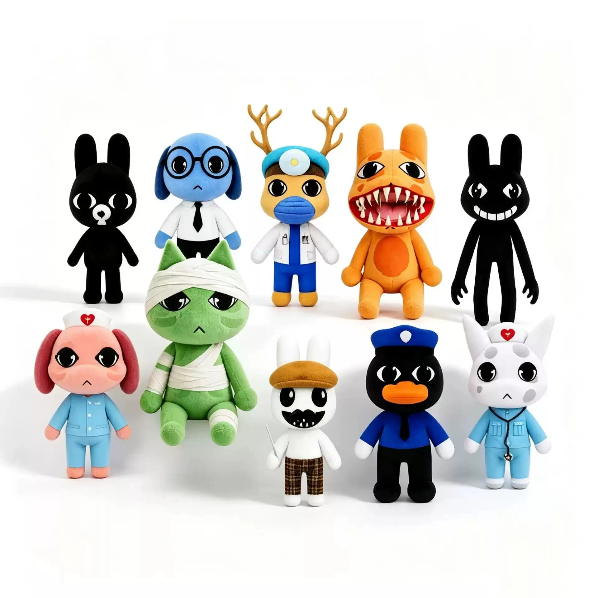 Hot Animal Hospital Anime Surrounding Dolls Soft Comfort PP Cotton Plush Toys Cute Desktop Decoration Birthday Gift for Children