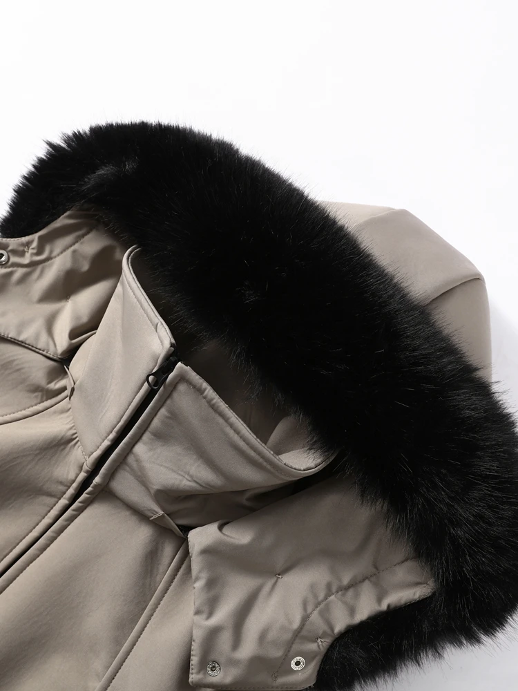 Damen 2025, trendige Ski-Overalls mit Kapuze und Quasten, wasserdicht, warm, Wintersport-Oberbekleidung, modische, elegante Damen-Schneeausrüstung – Detail 7
