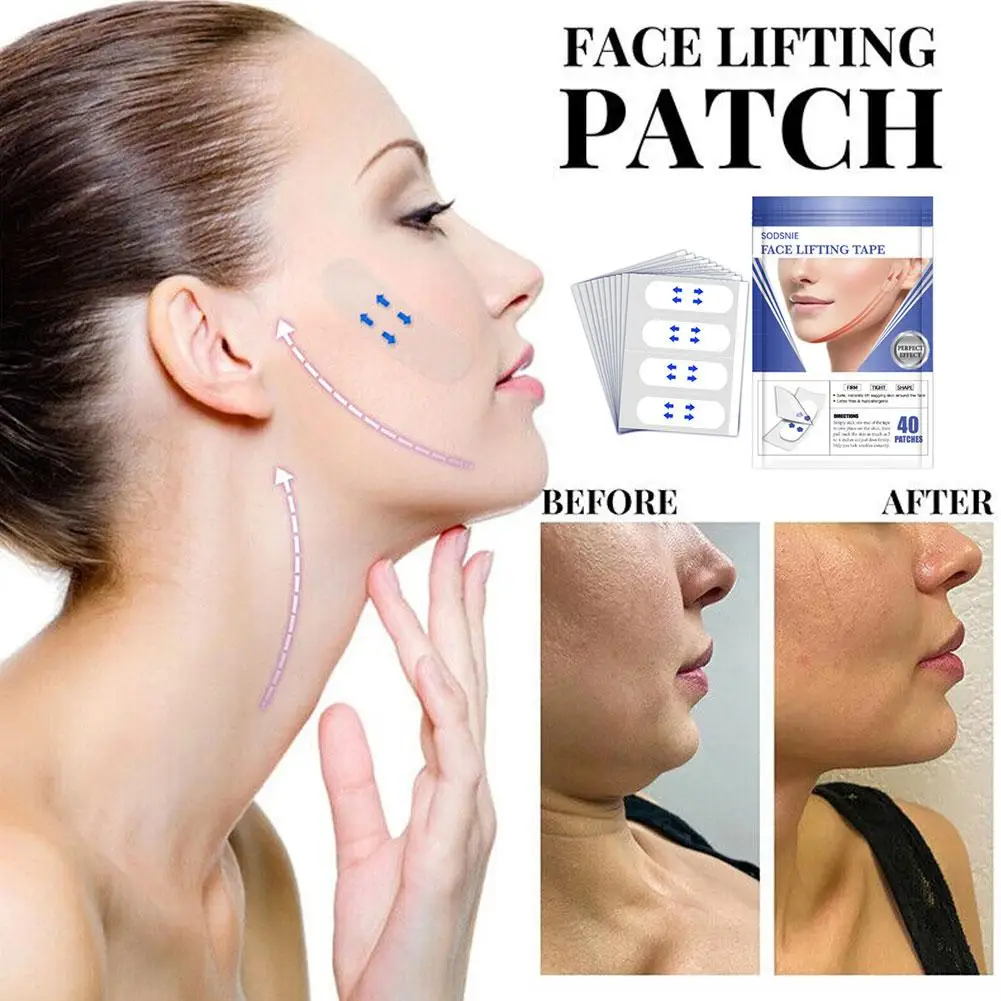 Invisible V Face Lift Tapes Wrinkle Removal Sticker Slimming Aging Face Pad Anti Patch Sticker Forehead Neck Z2i9