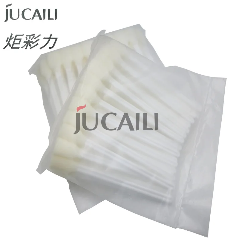 JCL 200pcs Clean Swab Stick Sponge Foam Tipped for Miamki JV5 CJV150 JHF Solvent UV Printer DX4 DX5 DX7 TX800 XP600 Print Head