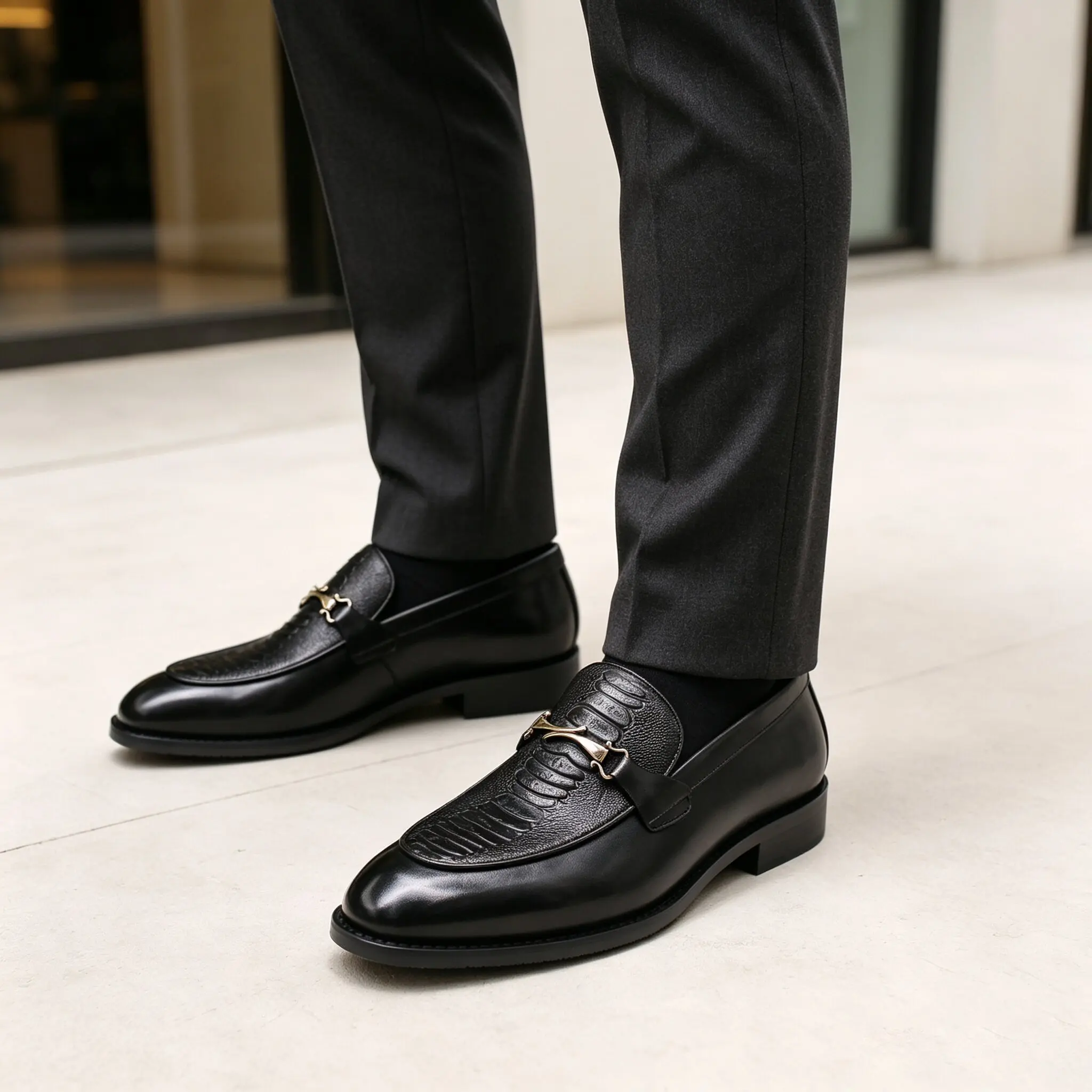 Hanmce Men's High Top Genuine Leather Loafers Handmade Designer Shoes for Superior Comfort And Style