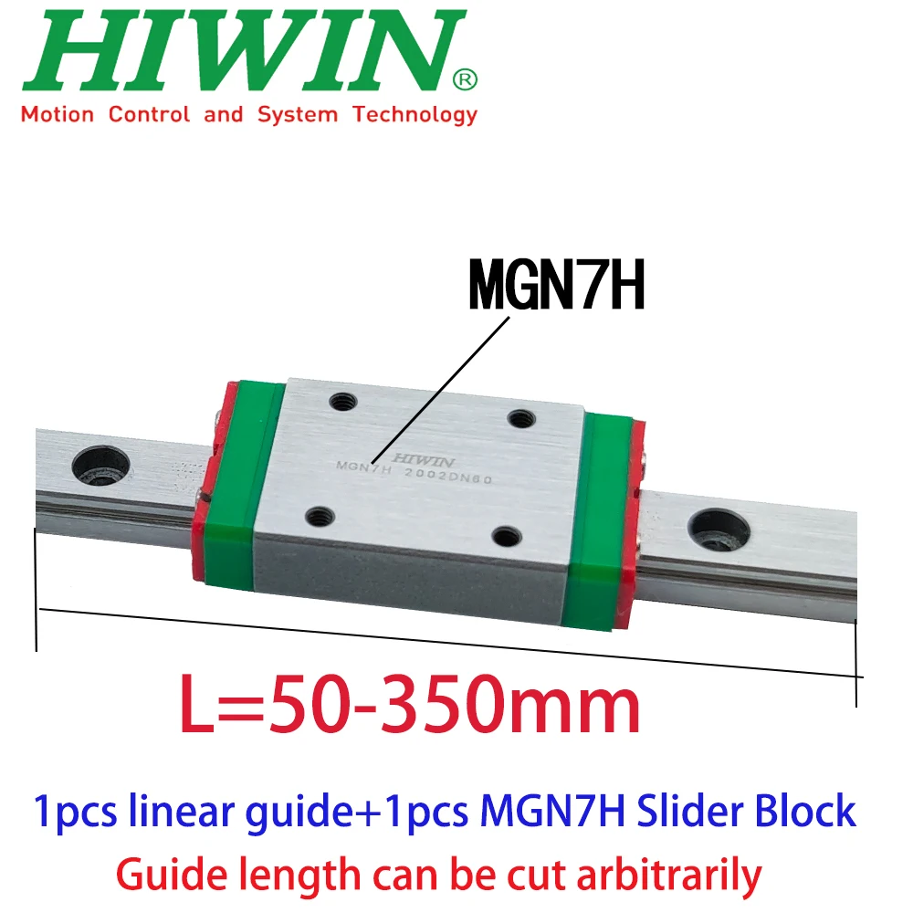 

Бесплатная доставка HIWIN оригинальный MGN7 MGN7H миниатюрная линейная направляющая L = 50-350 мм + 1 шт. MGN7H слайдер-блок для 3D-принтеров