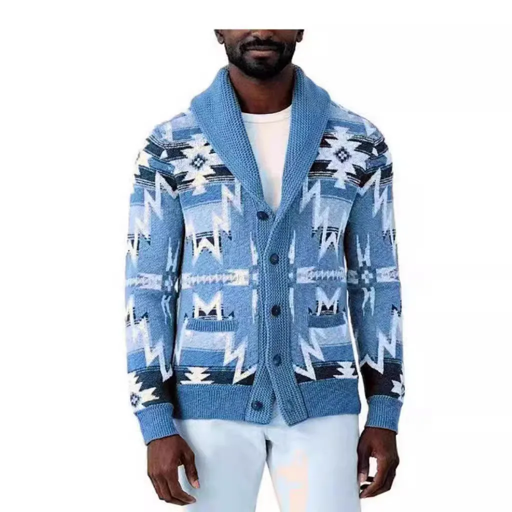 2025 Spring Autumn Men’s Casual Trendy Breasted Long Sleeve Simple Basic Loose Knitted Sweater Cardigans Male Clothes Coats Tops