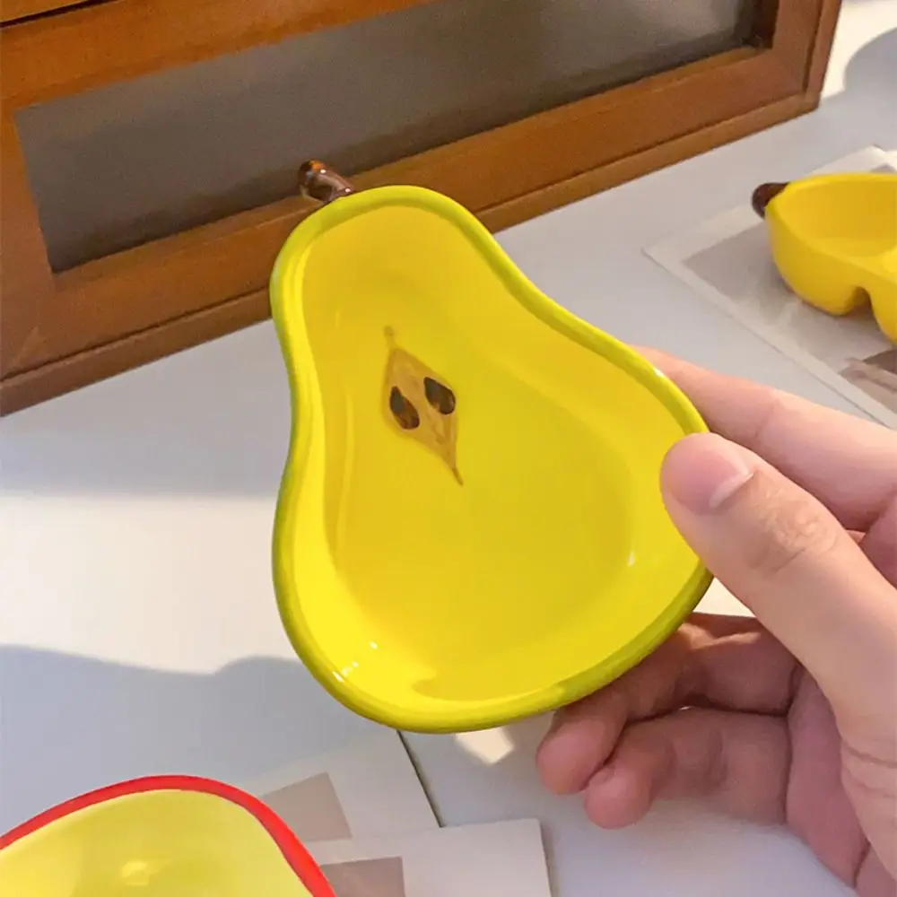 Talheres de cerâmica em forma de fruta prato bonito engraçado tempero prato criativo multifuncional mergulho molho prato salada
