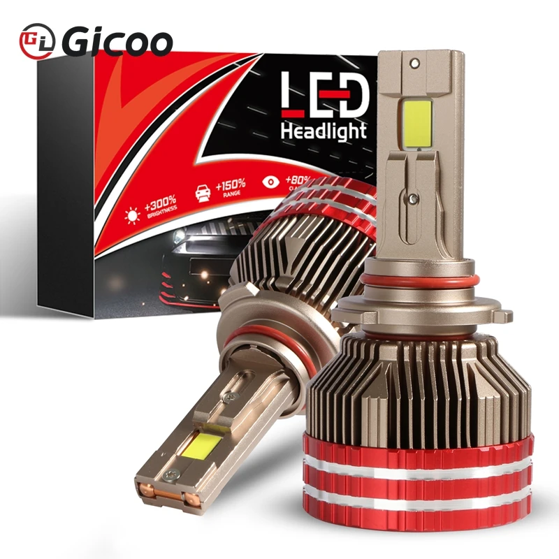 

Gicoo K15 12V LED Car Headlight 270W Super Bright HB3 HB4 Canbus Error Free Built in EMC Led Car Light Bulbs 6000k 9005 9006
