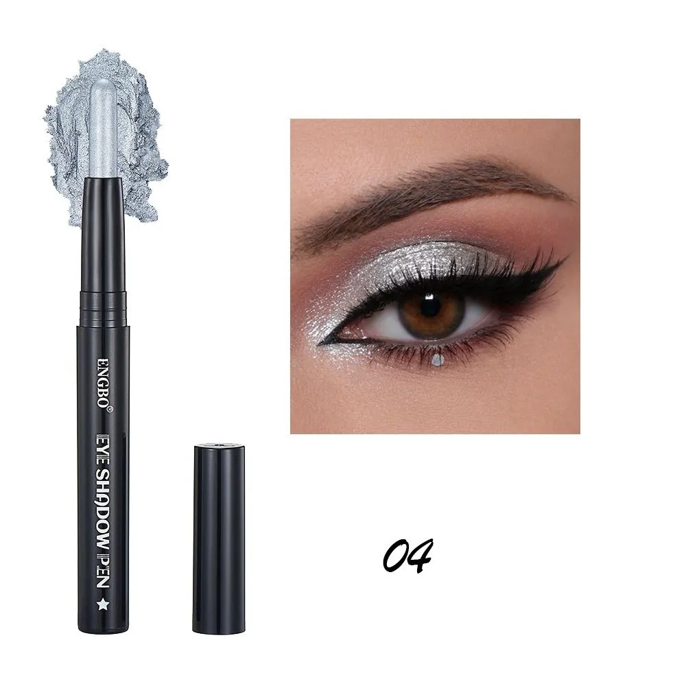 ENGBO Shimmer Glitter Eye Shadow Stick Brightening High Pigment Makeup Stick Single Shade Lasting Eyeshadow Pencil Women