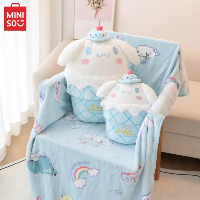 

Miniso Cinnamoroll одеяло кукла 2 в 1 офисное одеяло мультфильм аниме кондиционер одеяло украшение комнаты кукла подушка