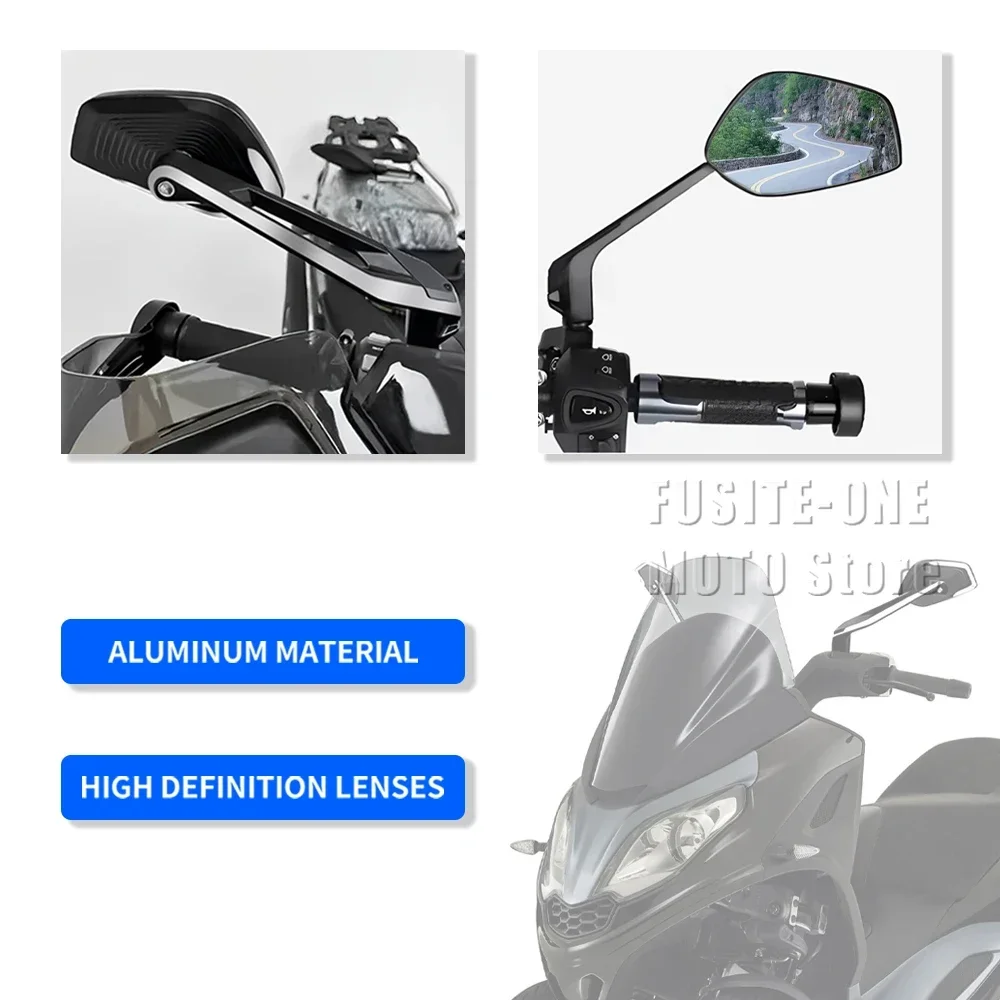 

For MP3 125 300 400 500 530 125ie 300LT MP3125 MP3300 MP3500 2015-2024 Adventure Motorcycle Accessories Side Rear View Mirror