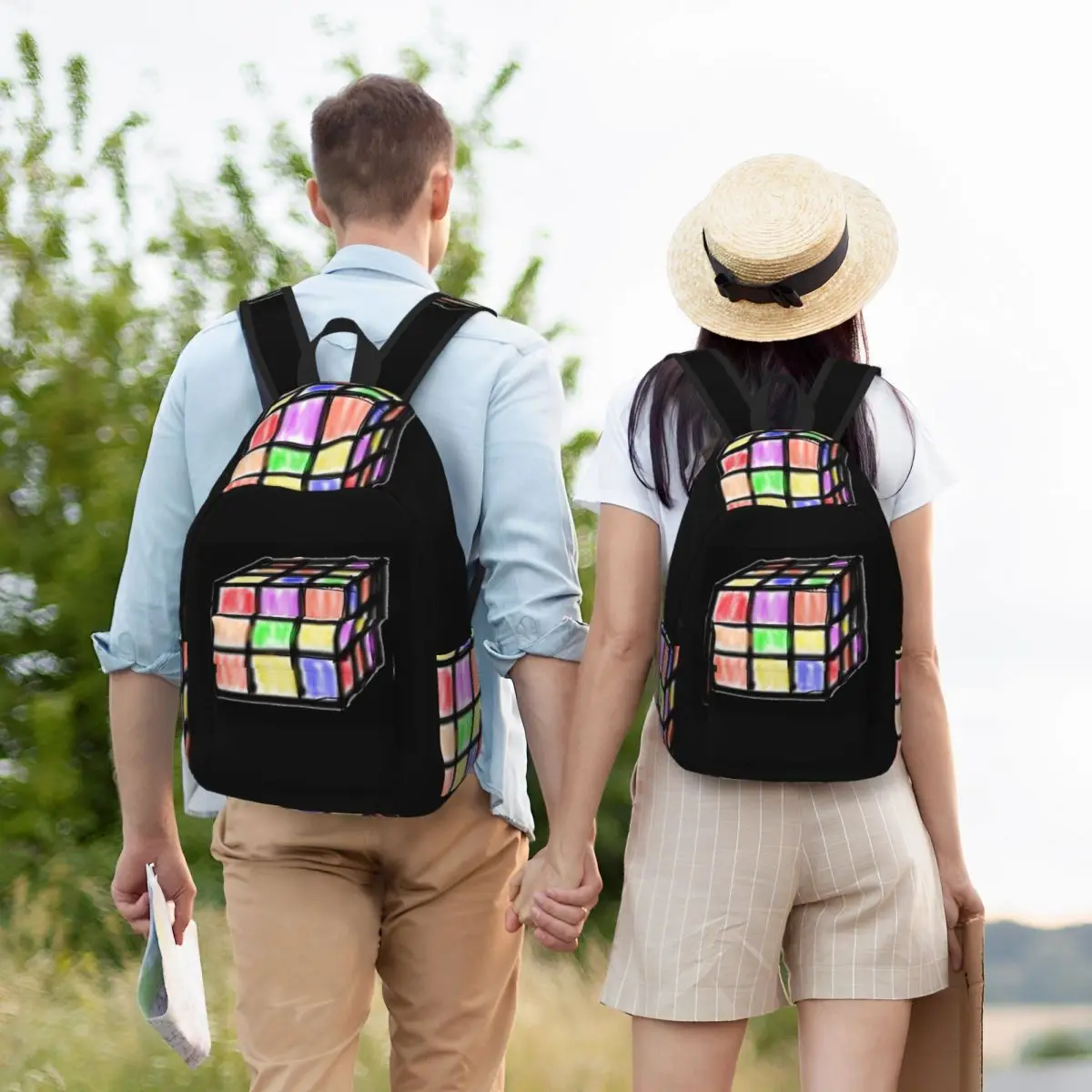 Cube Backpack Hot Sale Daypack Large Capacity Children BookBag School Bag Shoulder Bags for Men Women