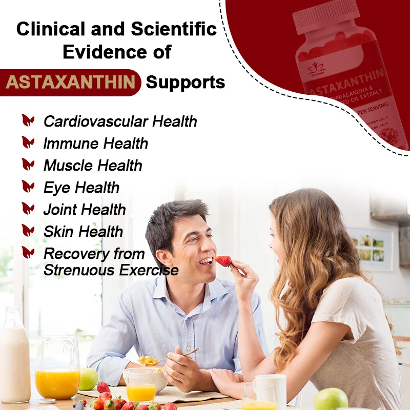 Astaxanthin Capsules - High-Quality Antioxidant Supplements That Support Eye, Skin, Joint, And Immune System Health Supplements