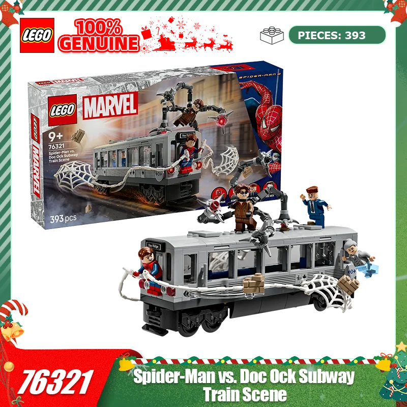 

Lego Building Superhero Series 76321 Spider Man vs Octopus Doctor Subway Scene Children's Toys Christmas Gift
