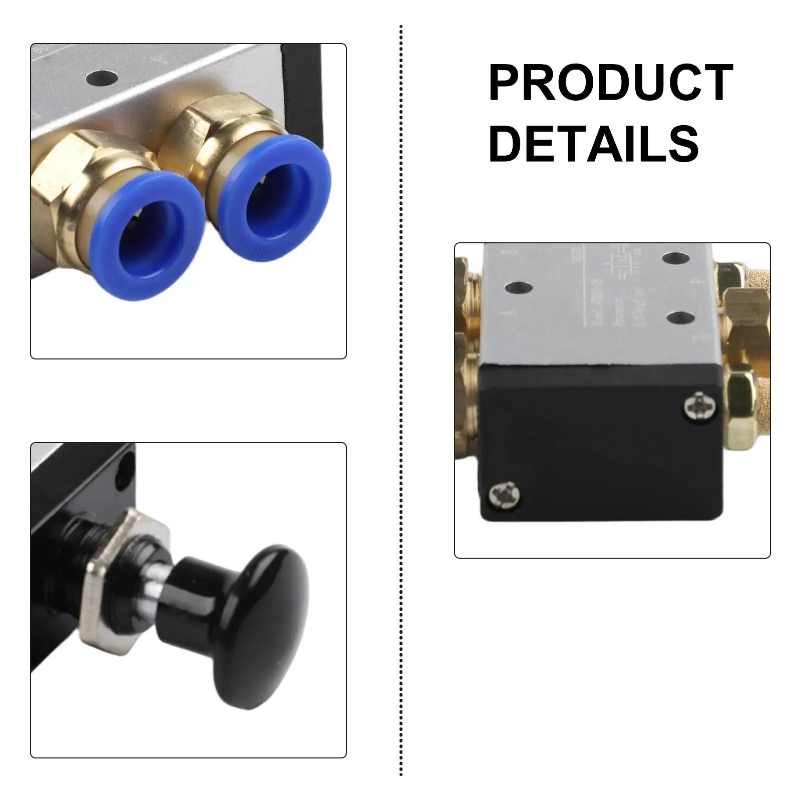 4R210-08 for Air Directional Valve with 5 Way 2 Position Design BSPT G1/4 Inlet and /8 Connector for Pneumatic Use
